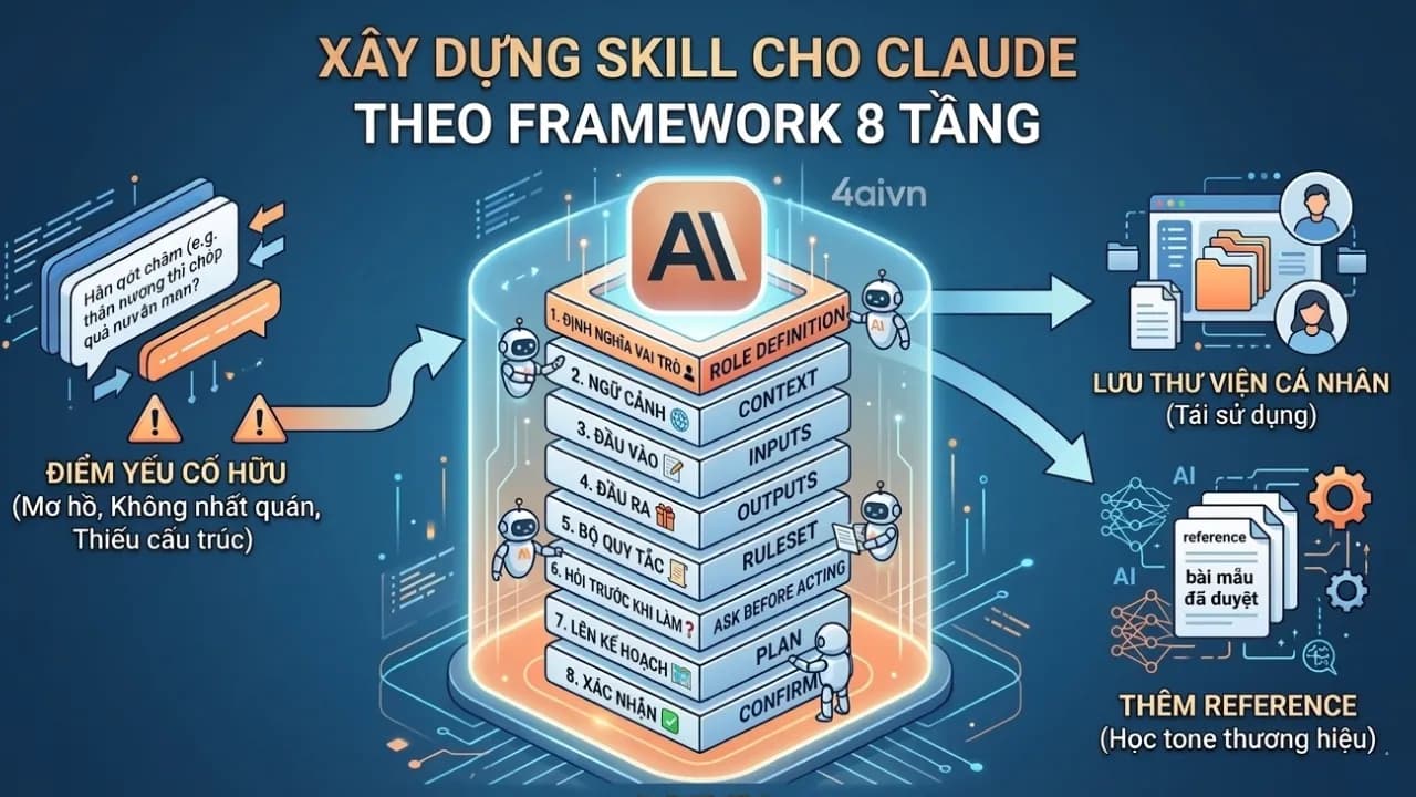 Cách tạo claude skill chuyên nghiệp hơn với 8 tầng nội dung