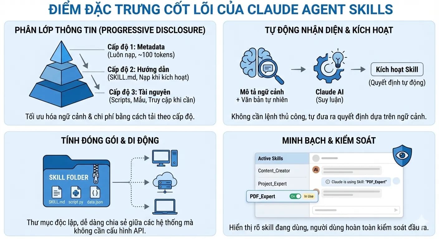 Điểm đặc trưng của Agent Claude Skills