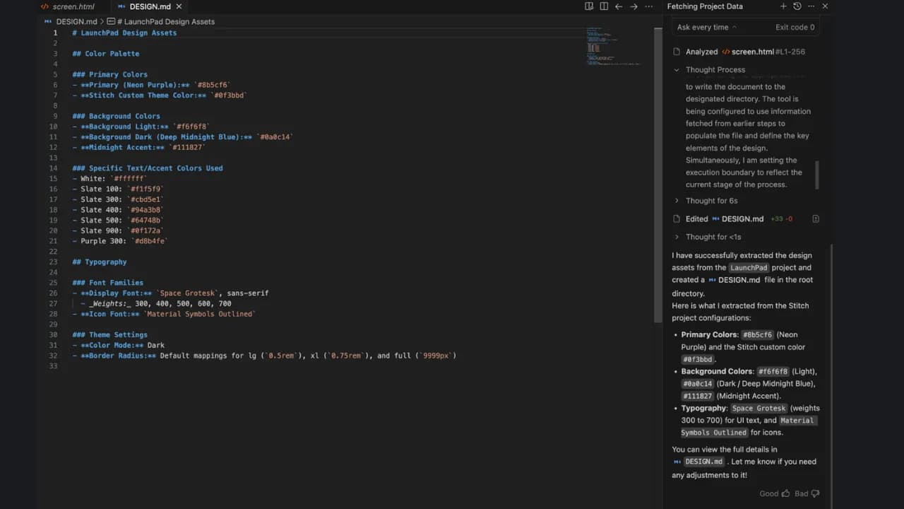 File DESIGN.md lấy trong Antigravity (nguồn Google)