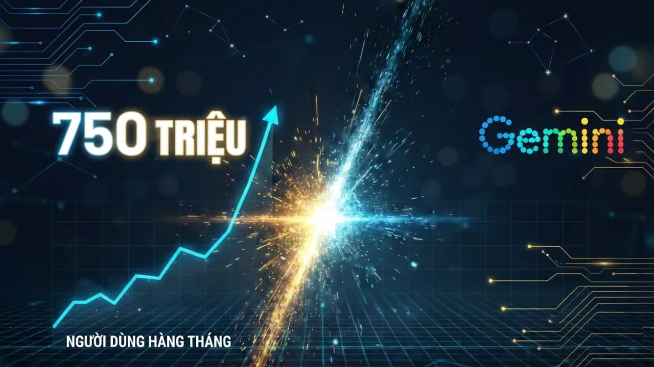 Gemini app vượt 750 triệu người dùng hàng tháng: Google đang thách thức OpenAI