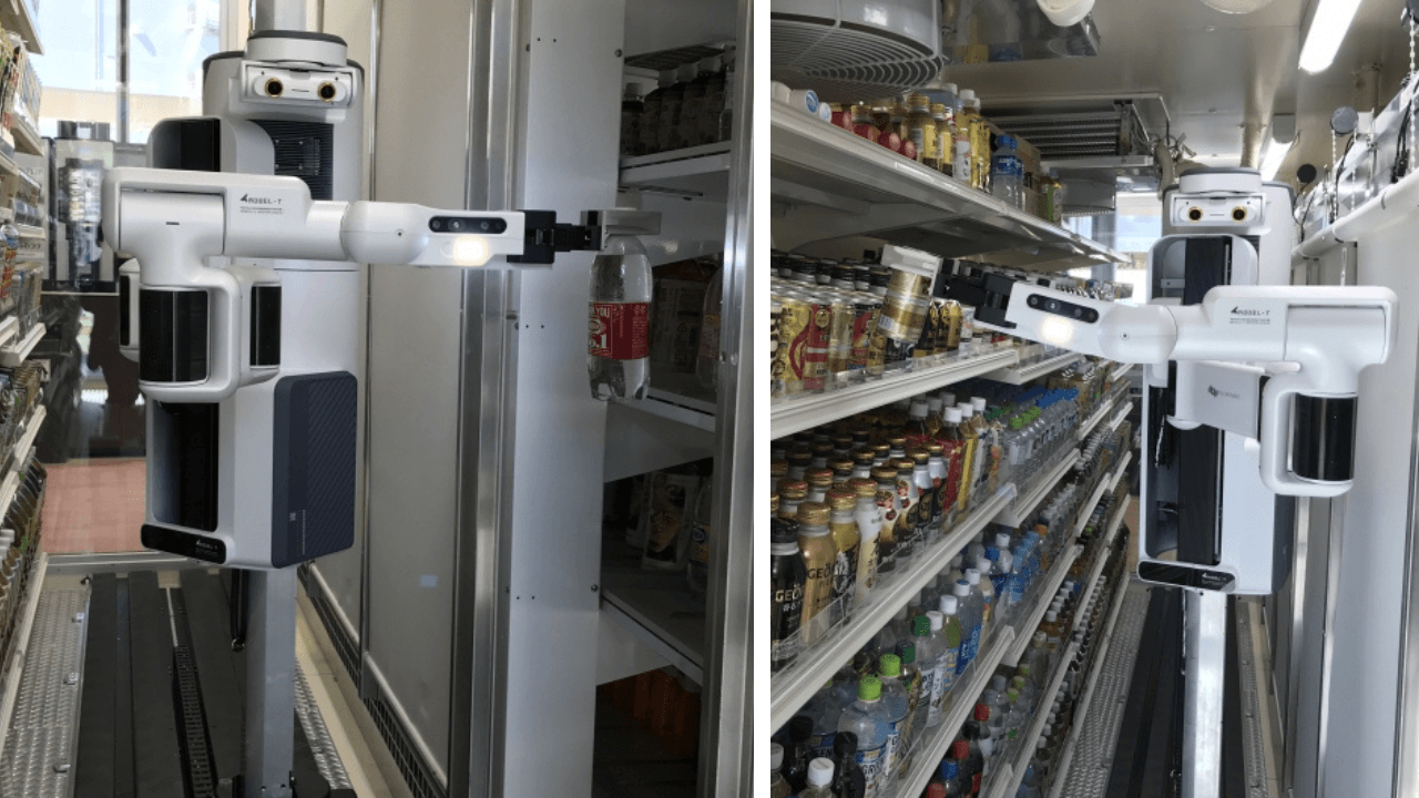 Robot làm việc ở cửa hàng