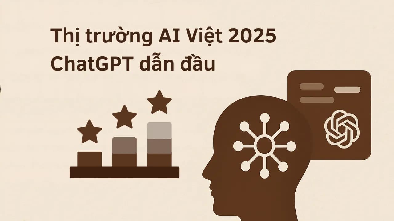 AI Việt 2025 với gần 80% người dùng tiếp cận và ChatGPT vẫn dẫn đầu thị trường