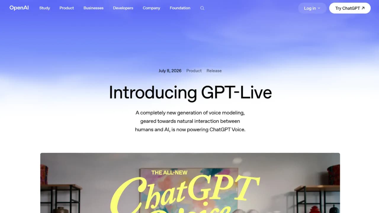 Ảnh giới thiệu Tạo giọng nói AI GPT live