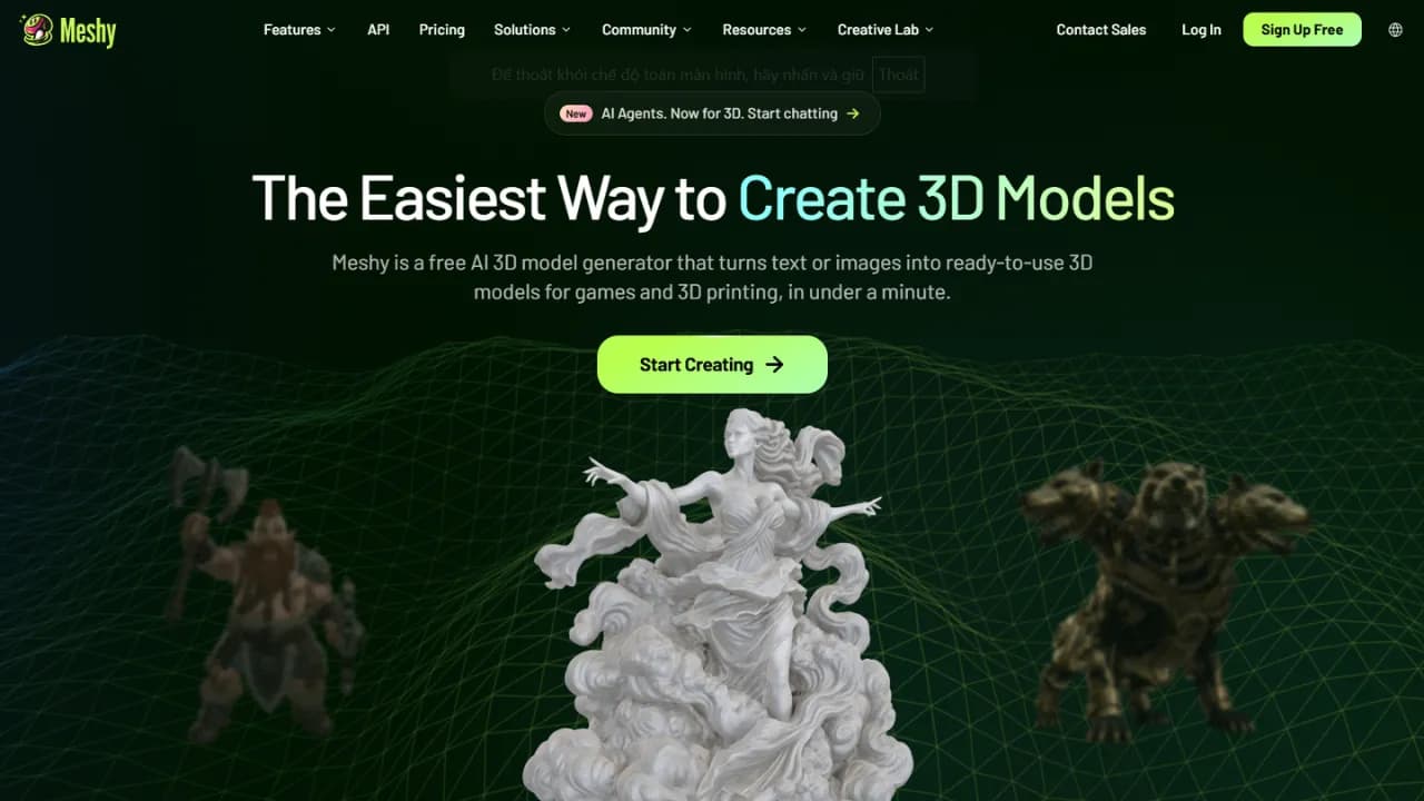 Introduction image for 3D Generative AI Meshy